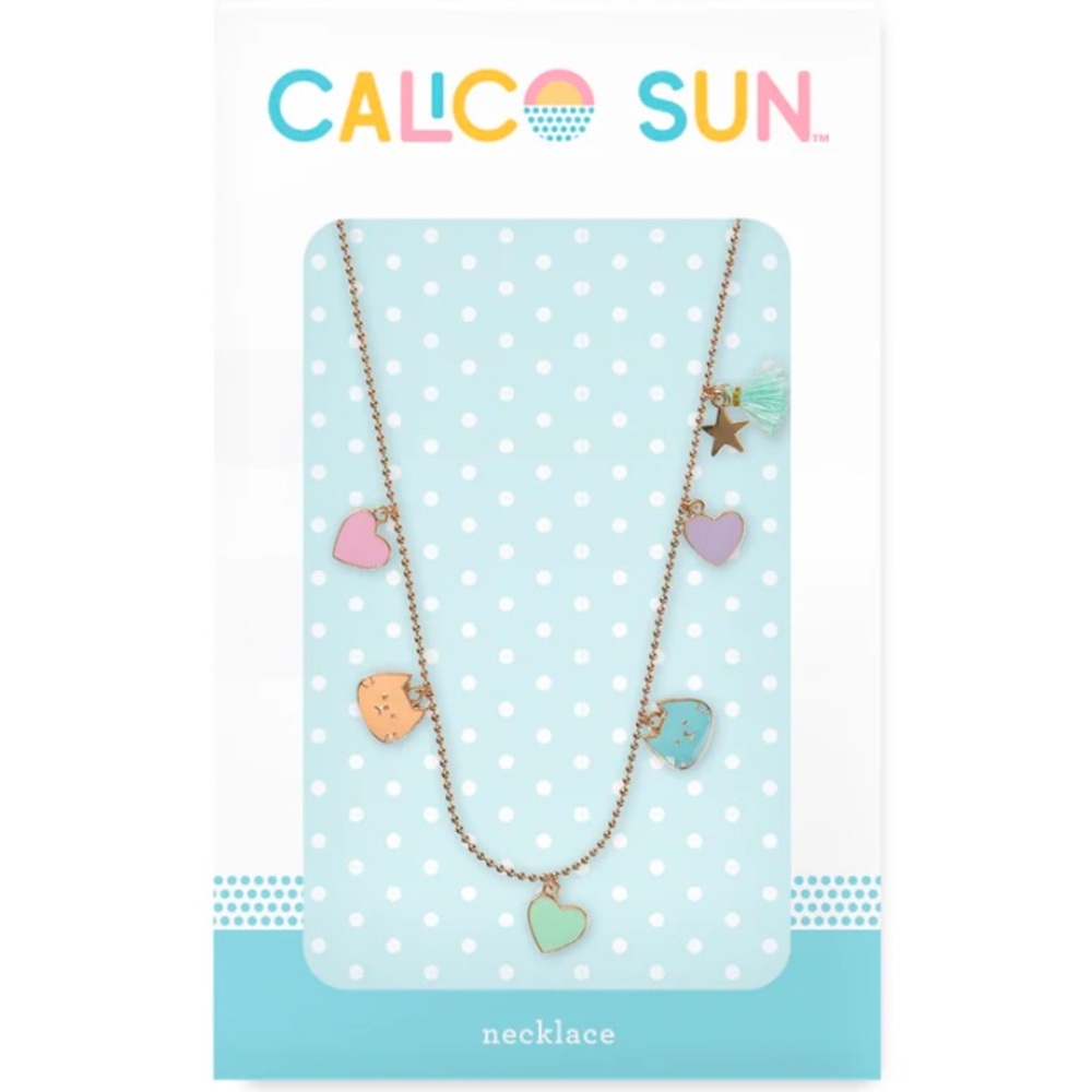 Calico Sun Gold Cat Charm Necklace